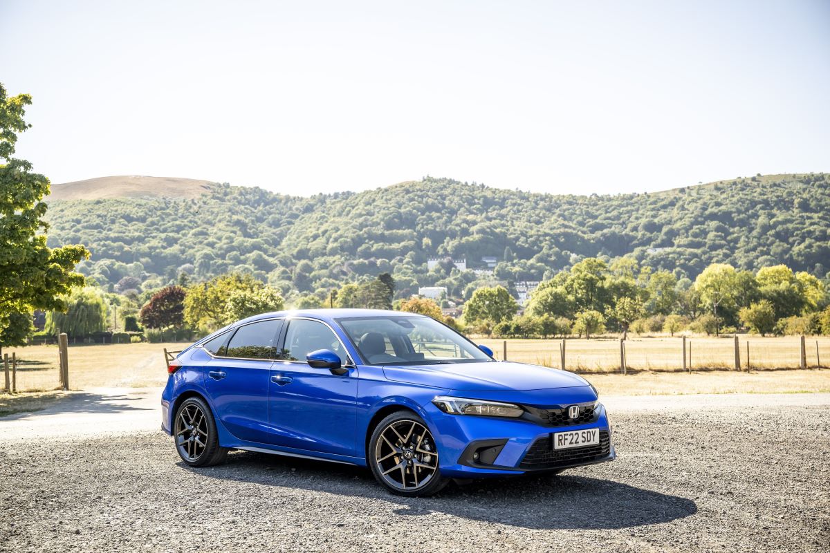 Honda Civic E HEV 2022 Skraa Forfra (2)