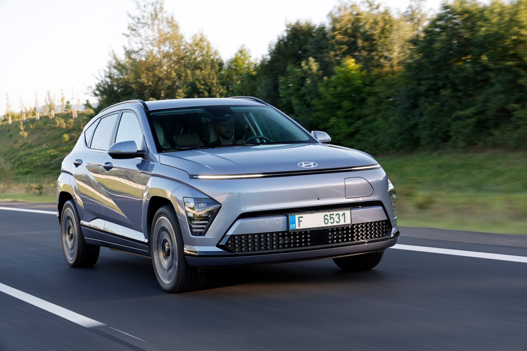Hyundai Kona Electric 2025 Koerende Forfra