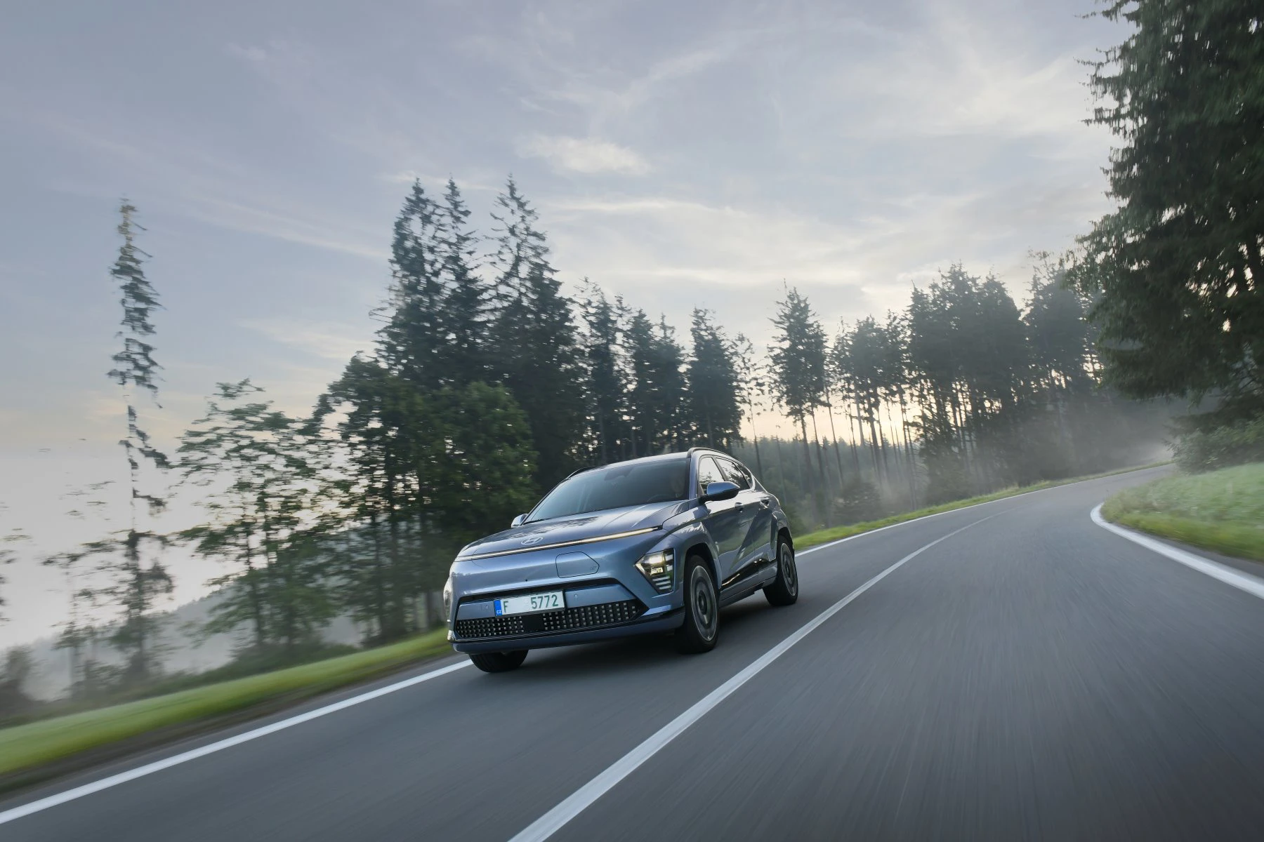 Hyundai Kona Electric 2025 Skraa Forfra