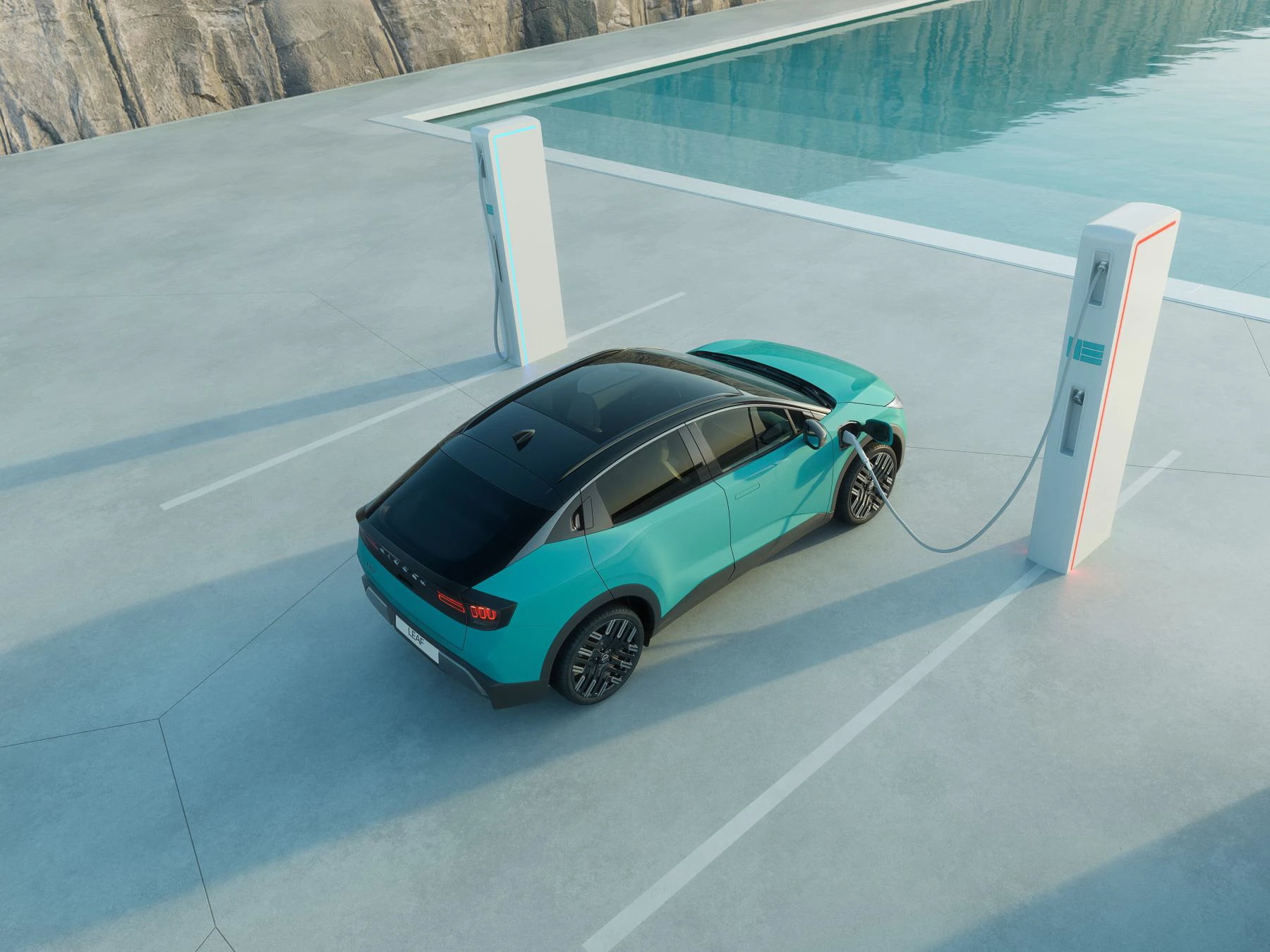 Nissan LEAF 2025 Opladning Oppe