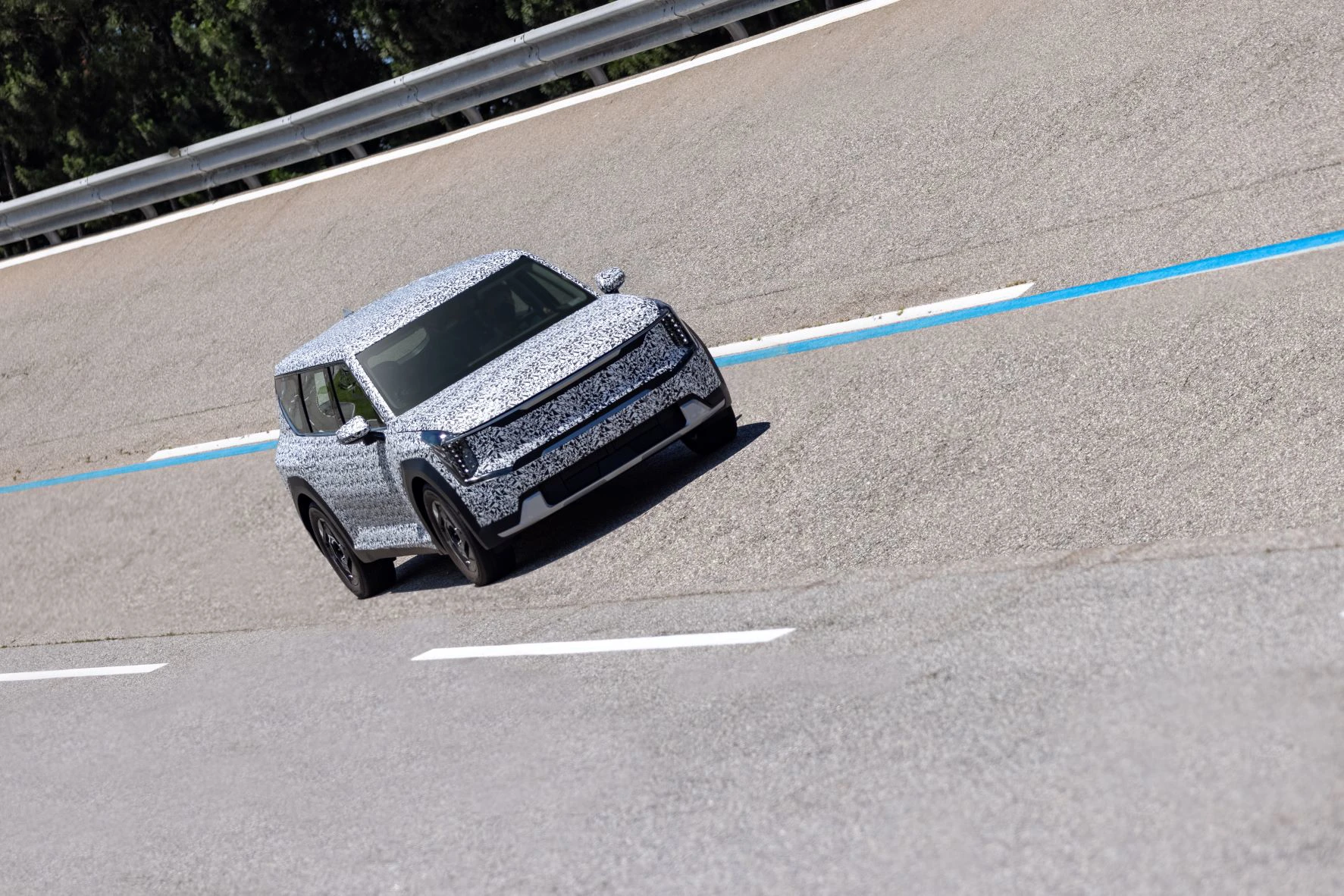 Kia EV9 Undergoing High Speed Test