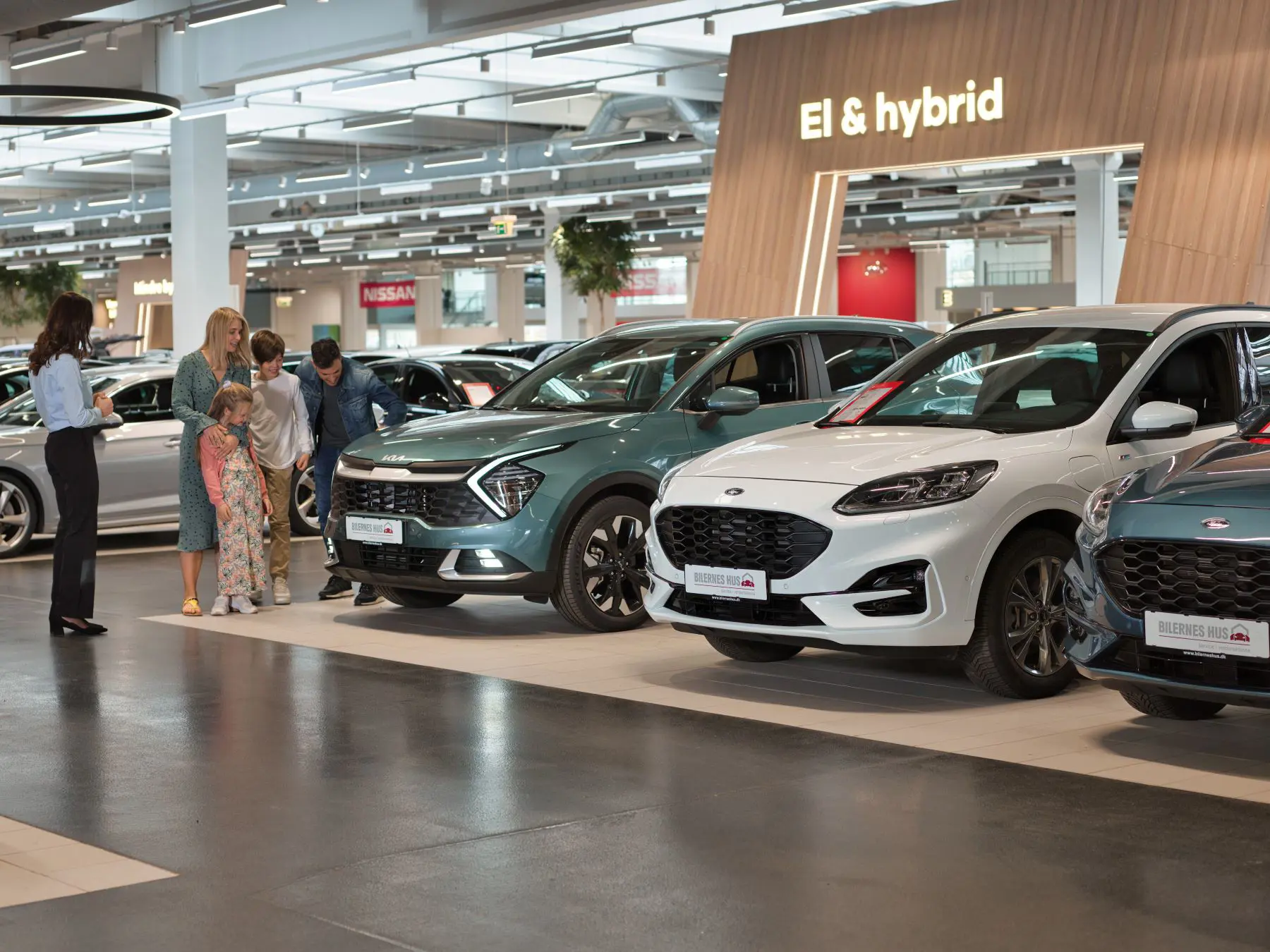 Familie Kigger Paa Elbil