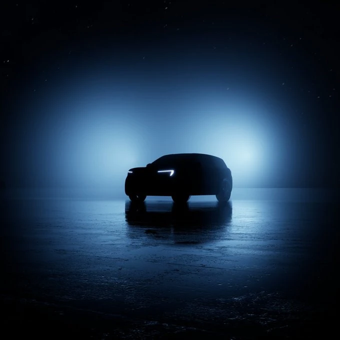 Silhuet Ny Elektrisk Ford